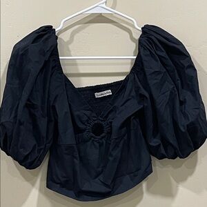 Abercrombie puff sleeve crop top